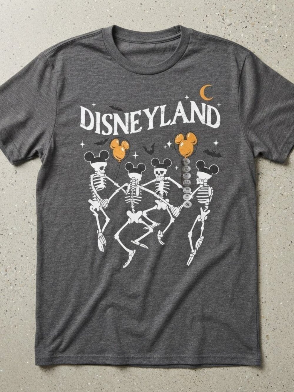 Disneyland Halloween 2026 Dancing Skeletons Charcoal Gray T-Shirt Unisex S-4XL